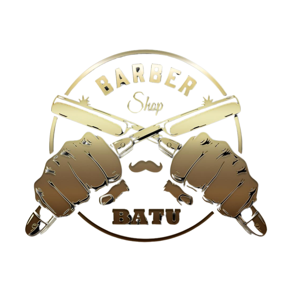 Batu barber logo goud
